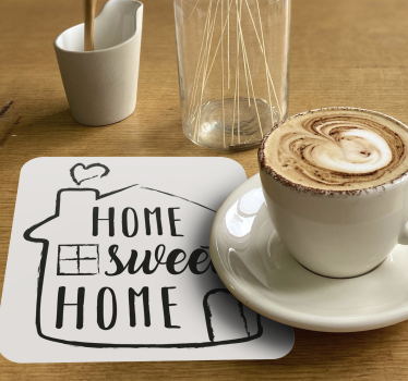 Text coasters for a cozy home vibe - TenStickers