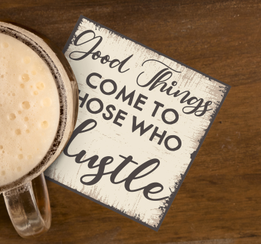 Text coasters inspirational quote design - TenStickers