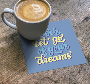 Text coasters inspirational typography art - TenStickers