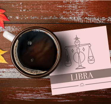 Text coasters libra zodiac scale - TenStickers