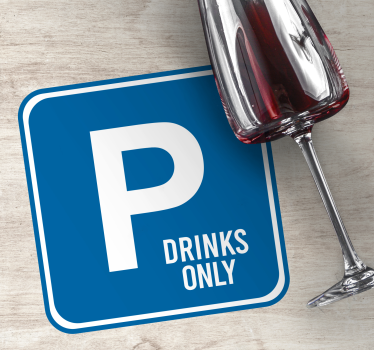 Text coasters reserved drinks notice - TenStickers