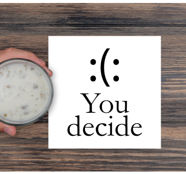 Text coasters that spark joy in every sip - TenStickers