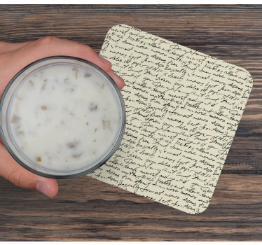 Text coasters with elegant script designs - TenStickers