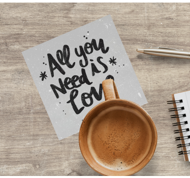 Text coasters with motivational quote design - TenStickers