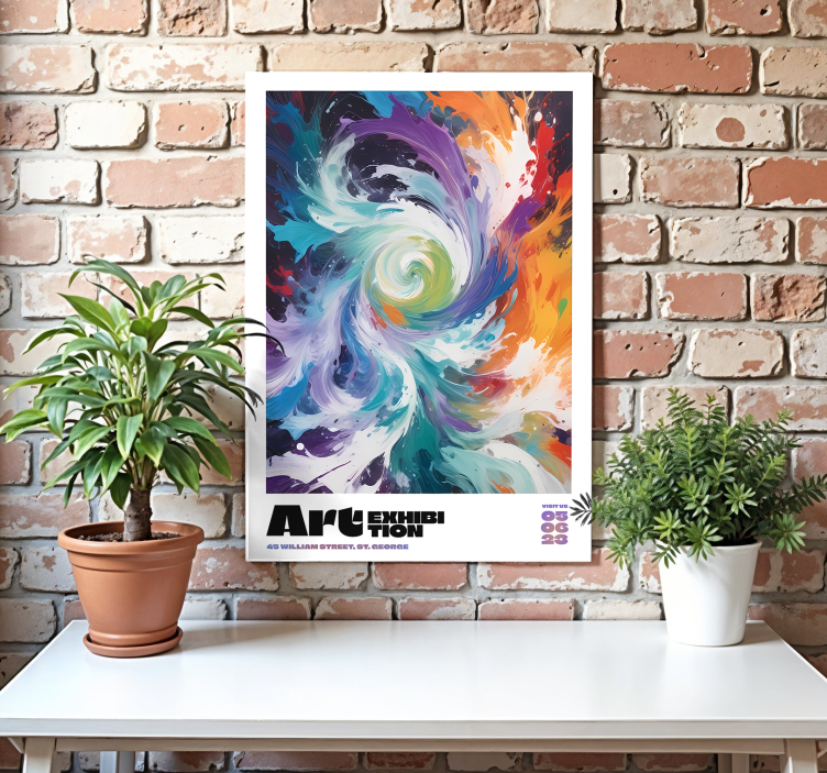 art exhibition abstract poster - TenStickers