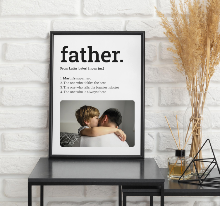 Father description word wall poster - TenStickers