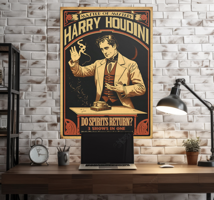 Houdini vintage wall poster - TenStickers