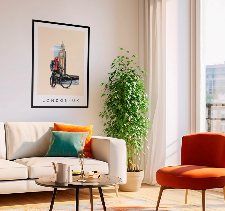 London Collage living room poster - TenStickers