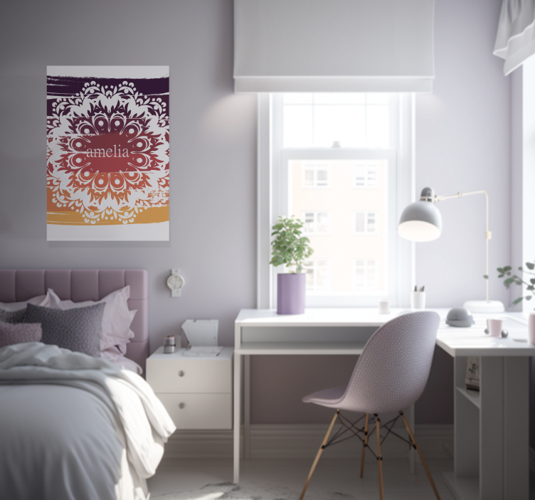 Mandala Name customisable poster - TenStickers