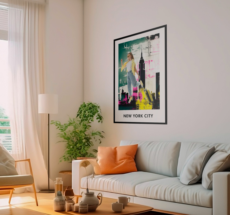 New York Collage living room poster - TenStickers