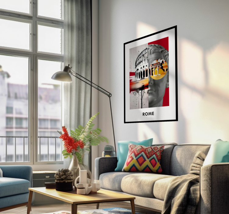 Rome Collage living room poster - TenStickers