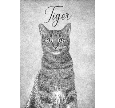 custom black and white draw animal poster - TenStickers