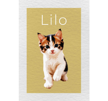  personalized draw effect animal poster - TenStickers