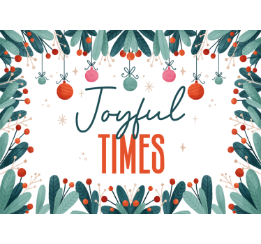 Joyful times christmas poster - TenStickers