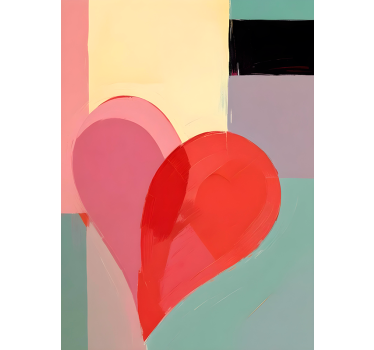 heart painting photo realistic poster - TenStickers