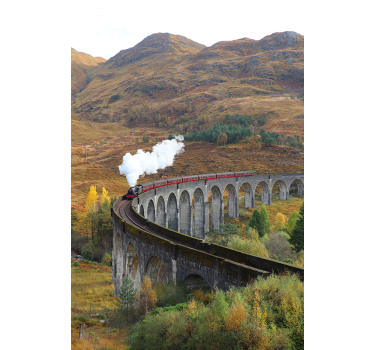 Moving train photo realistic poster - TenStickers