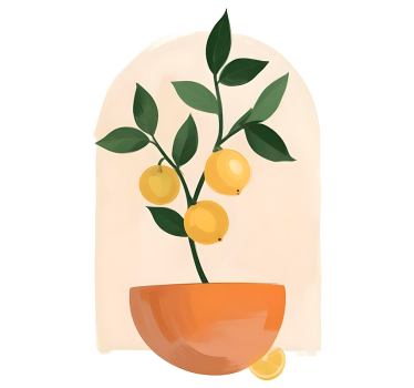 Small fruit tree plant poster - TenStickers