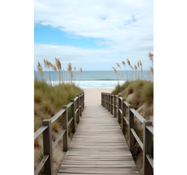 Windy beach photo realistic poster - TenStickers