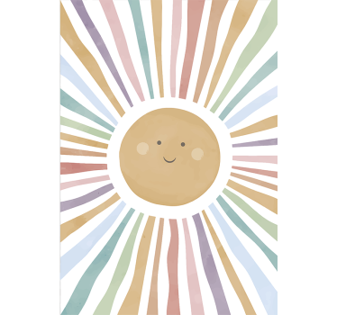 Happy sun nursery poster - TenStickers