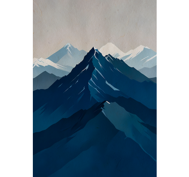 High mountains artistic drawing poster - TenStickers