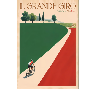 "Il grande Giro" cycling poster - TenStickers