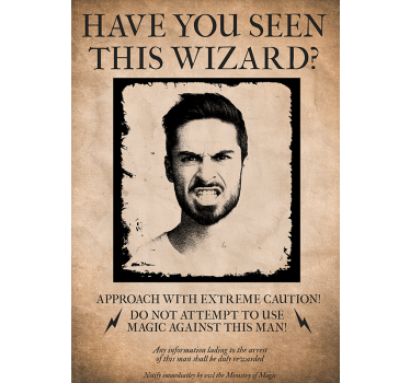 Have you seen this wizard customisable poster - TenStickers