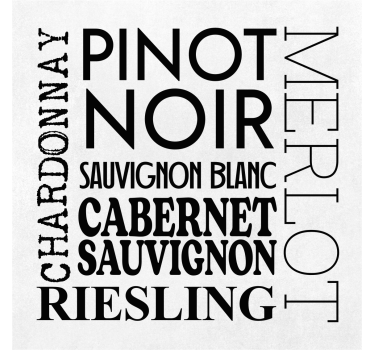 Kitchen poster types of wine - TenStickers