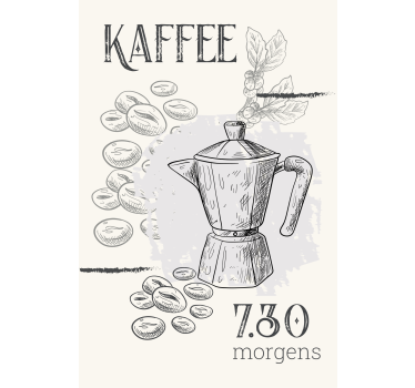 Kitchen poster coffee pattern - TenStickers