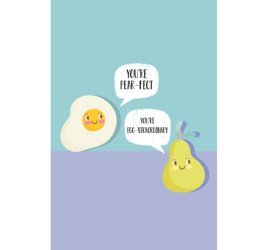 Egg-cellent pear kitchen poster - TenStickers