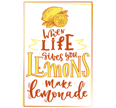 Lemon sketch quote kitchen poster - TenStickers
