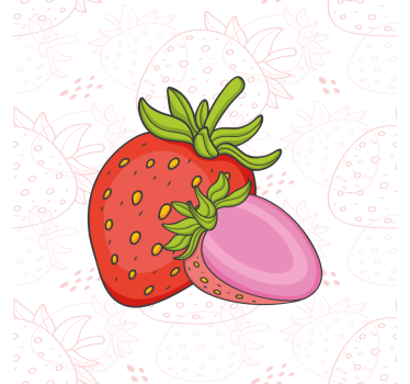 Kitchen poster seamless red and pink strawberries - TenStickers