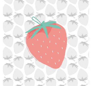 Kitchen poster seamless pastel strawberry pattern - TenStickers