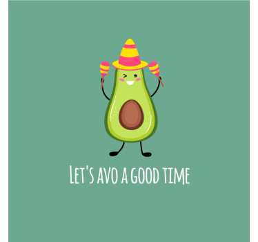 Kitchen poster with a funny quote about avocados - TenStickers