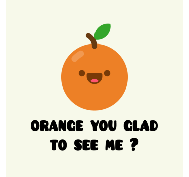 Kitchen poster with a funny quote about oranges - TenStickers