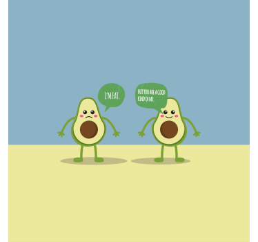 Kitchen poster avocado good fat quote - TenStickers