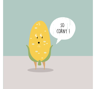 Kitchen poster funny pun so corny - TenStickers