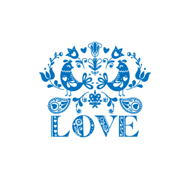 Kitchen poster love sign from polish flowers - TenStickers