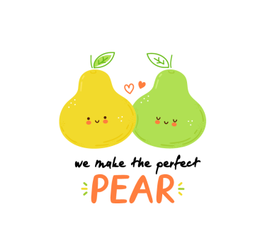 Kitchen poster with a funny quote about pears - TenStickers