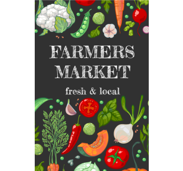 Kitchen poster fresh from the farmers market - TenStickers