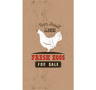 Kitchen poster fresh white chicken eggs - TenStickers