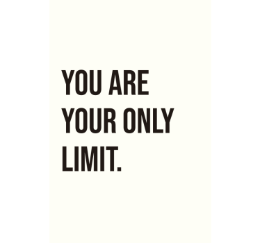 Office poster you are your only limit - TenStickers