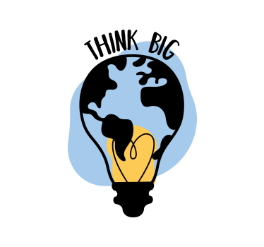 Office poster of a light bulb shaped world - TenStickers