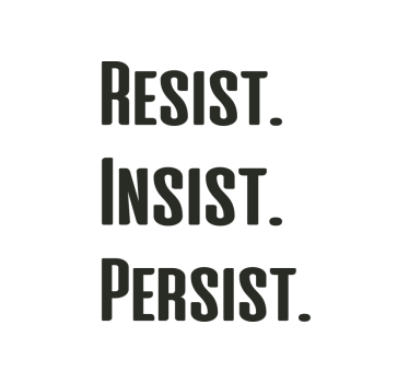 Office poster resist, insist, persist - TenStickers