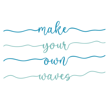 Office poster create your own waves - TenStickers