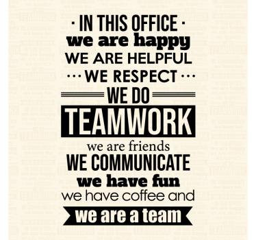 Office poster of inspirational work quotes - TenStickers