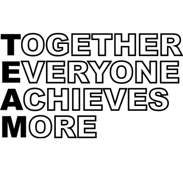 Office poster together everyone achieves more - TenStickers