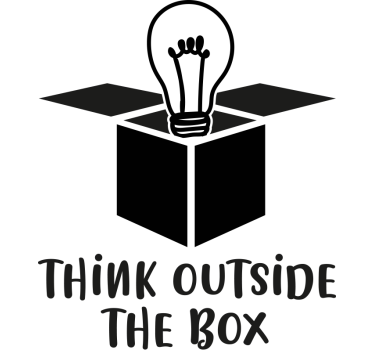 Office poster think outside the box - TenStickers