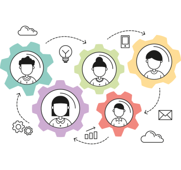 Office poster teamwork catalyst - TenStickers