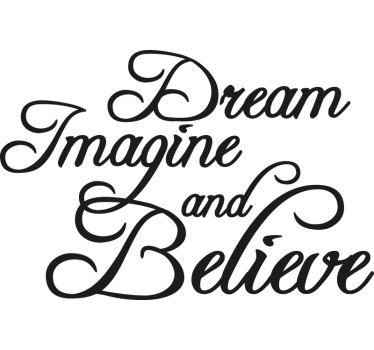 Office poster dream, imagine, and believe - TenStickers