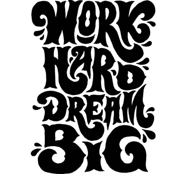Office poster work hard dream big - TenStickers